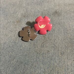 Pink Flower Shaped Earrings